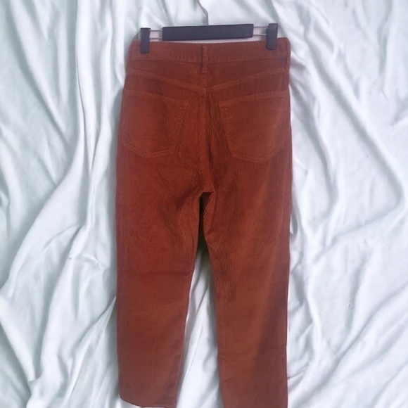 River Island Rust Jumbo Cord Trousers 10 uk Corduroy Pants Autumnal - Picture 2 of 6